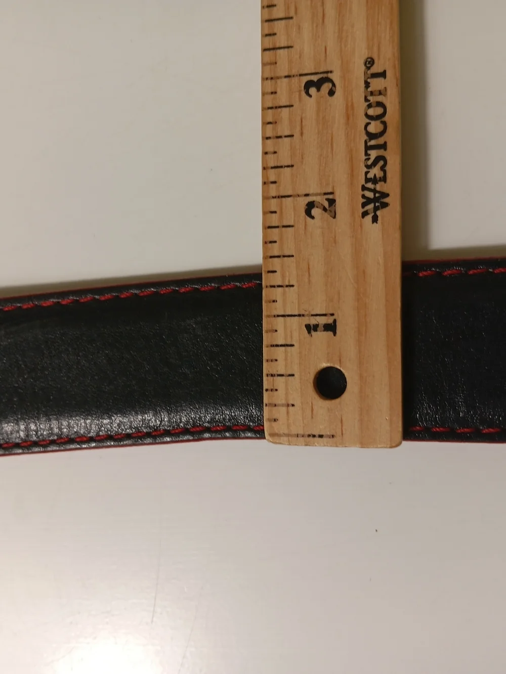 Francis Edward Belt Mens 38 Black Genuine Italian Calf Leather Brass Buckle